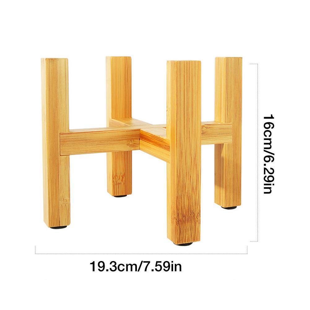 Frendorf | BambooElevate Pflanzständer aus Bambusholz | Verstellbar & Stabil | Perfekt für Innenräume