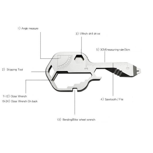Frendorf | 24 in 1 EDC Schlüssel Werkzeug im Taschenformat