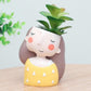 Frendorf | PlantJoy Keramik-Pflanztopf | Fröhliches Design | Handbemalt | Perfekt für Zimmerpflanzen