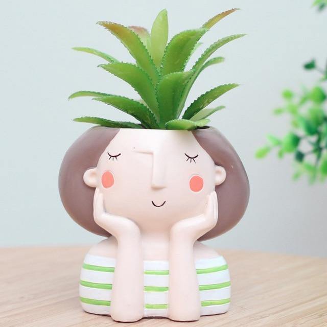 Frendorf | PlantJoy Keramik-Pflanztopf | Fröhliches Design | Handbemalt | Perfekt für Zimmerpflanzen
