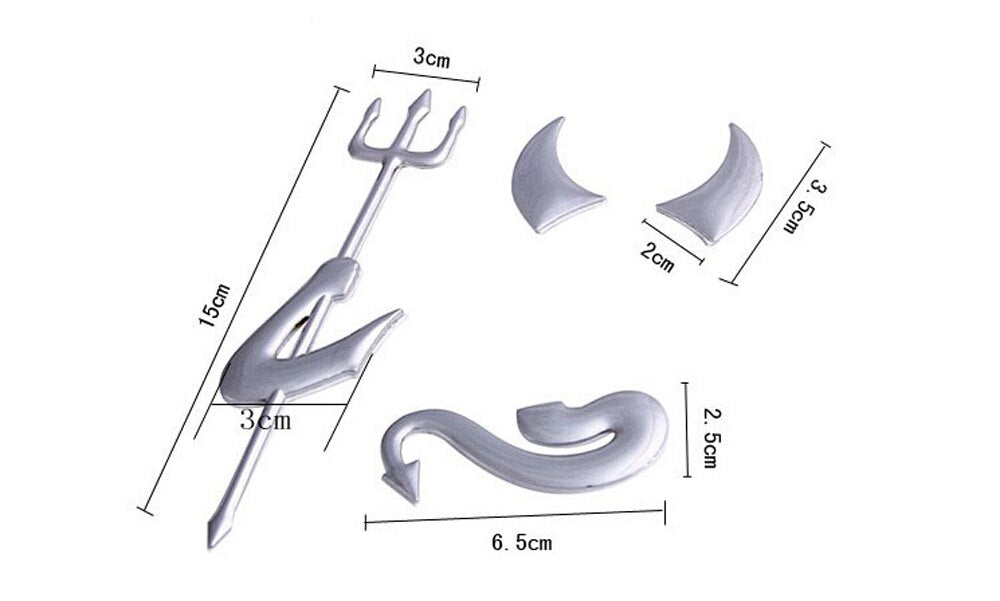 Frendorf | 3D Lustige Kleine Teufel Dämon Hörner Aufkleber für Autos