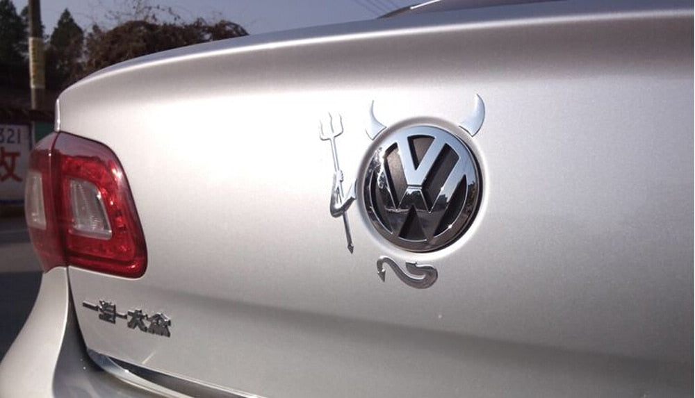 Frendorf | 3D Lustige Kleine Teufel Dämon Hörner Aufkleber für Autos