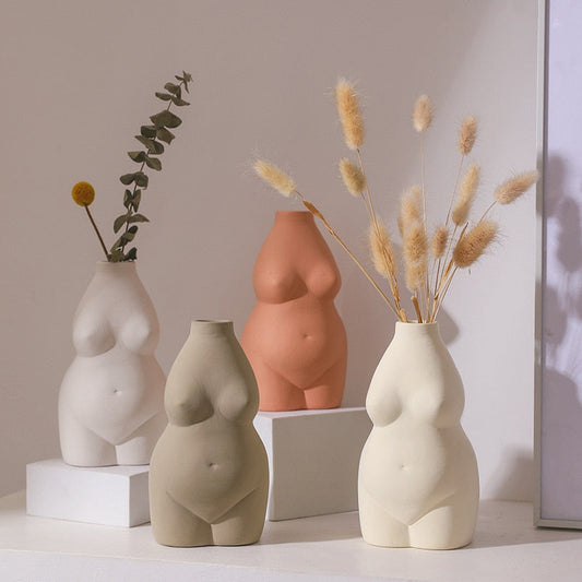 Nordische Keramikkunst Körpervase Desktop-Ornamente