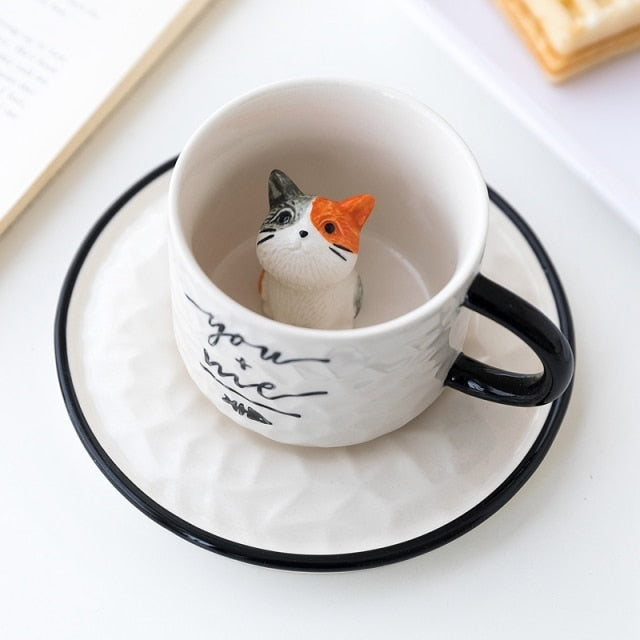Versteckte Katze Keramiktasse