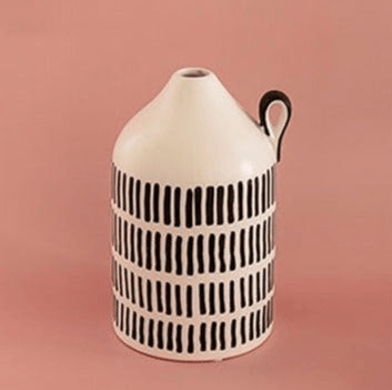 Frendorf | Dotterra Keramik Vasen Set | Handgefertigte Tribal Design Akzente | Deko-Vasen für Wohnzimmer & Flur