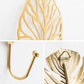 Frendorf | LeafLuxe Metall Wandhaken im Blätterdesign | Elegantes & Funktionales Dekor | In Gold & Blau erhältlich