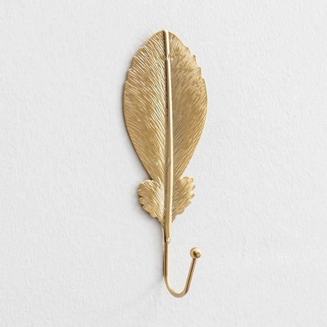 Frendorf | LeafLuxe Metall Wandhaken im Blätterdesign | Elegantes & Funktionales Dekor | In Gold & Blau erhältlich