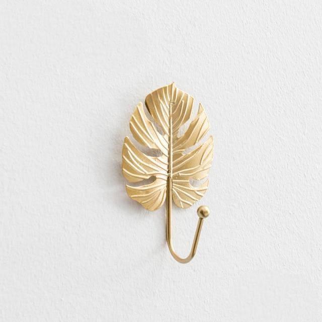 Frendorf | LeafLuxe Metall Wandhaken im Blätterdesign | Elegantes & Funktionales Dekor | In Gold & Blau erhältlich