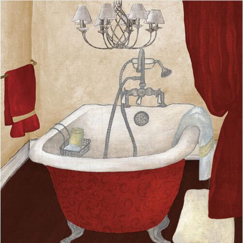 Modern Retro Bathroom - Canvas Wall Art Painting