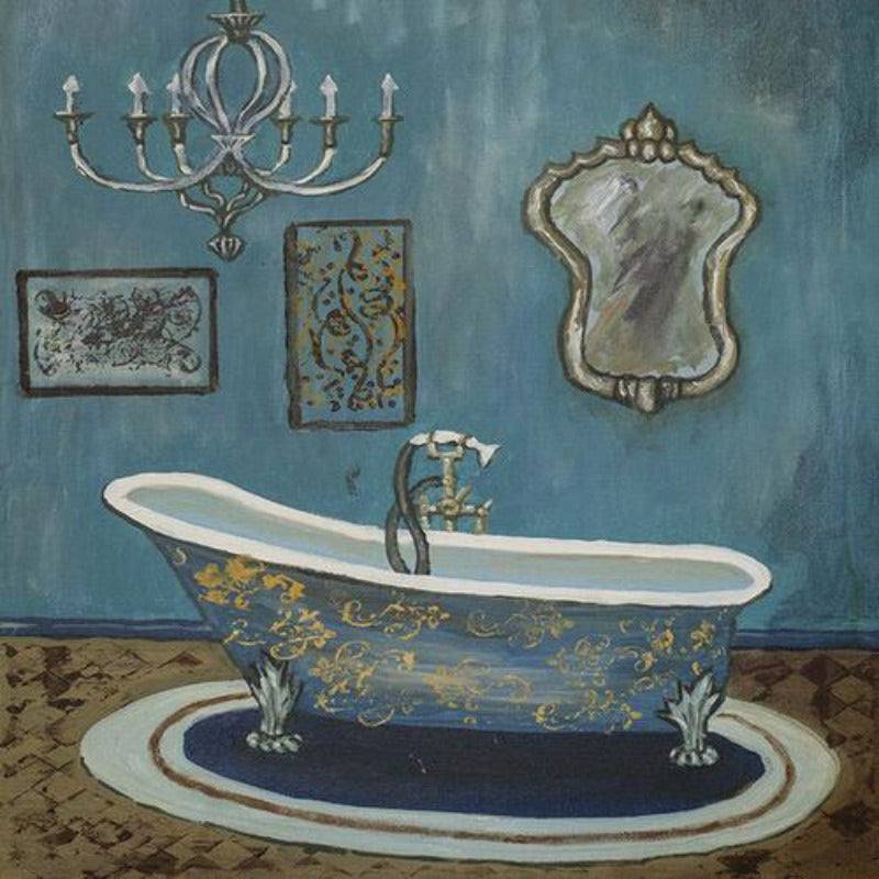 Modern Retro Bathroom - Canvas Wall Art Painting
