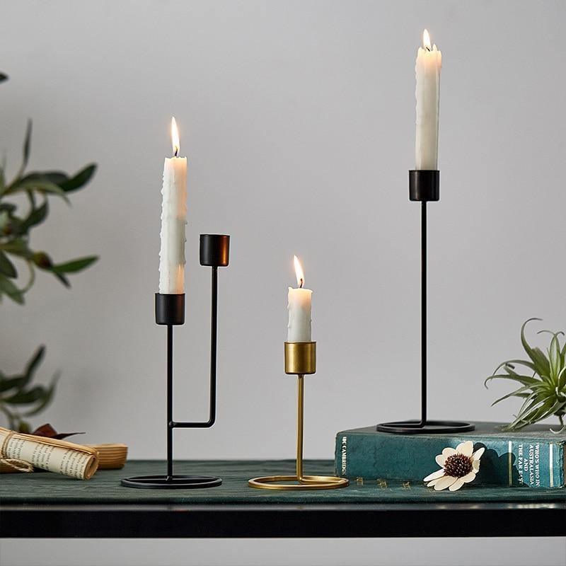 Frendorf | CandleLuxe Metall Kerzenhalter & Kandelaber | Modernes Design | In Gold & Schwarz erhältlich