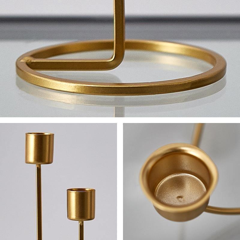 Frendorf | CandleLuxe Metall Kerzenhalter & Kandelaber | Modernes Design | In Gold & Schwarz erhältlich