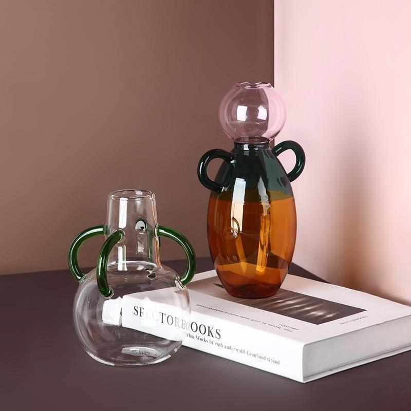 Frendorf | AurumVase Verspielte Glasvase mit Farbtönen | Modernes Design | Deko-Highlight für Wohnzimmer & Küche