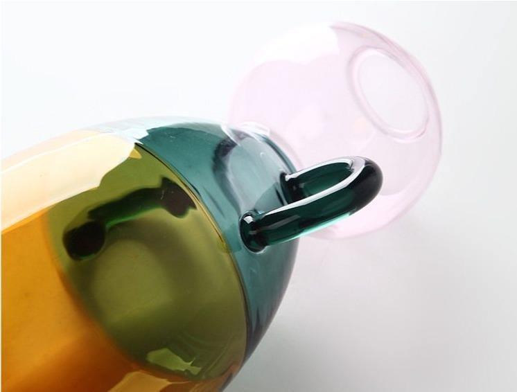 Frendorf | AurumVase Verspielte Glasvase mit Farbtönen | Modernes Design | Deko-Highlight für Wohnzimmer & Küche