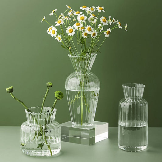 Petal-Textur-Glasakzente & Vasen