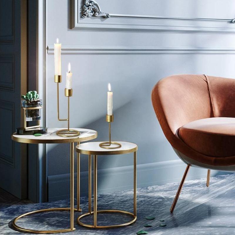 Frendorf | CandleLuxe Metall Kerzenhalter & Kandelaber | Modernes Design | In Gold & Schwarz erhältlich