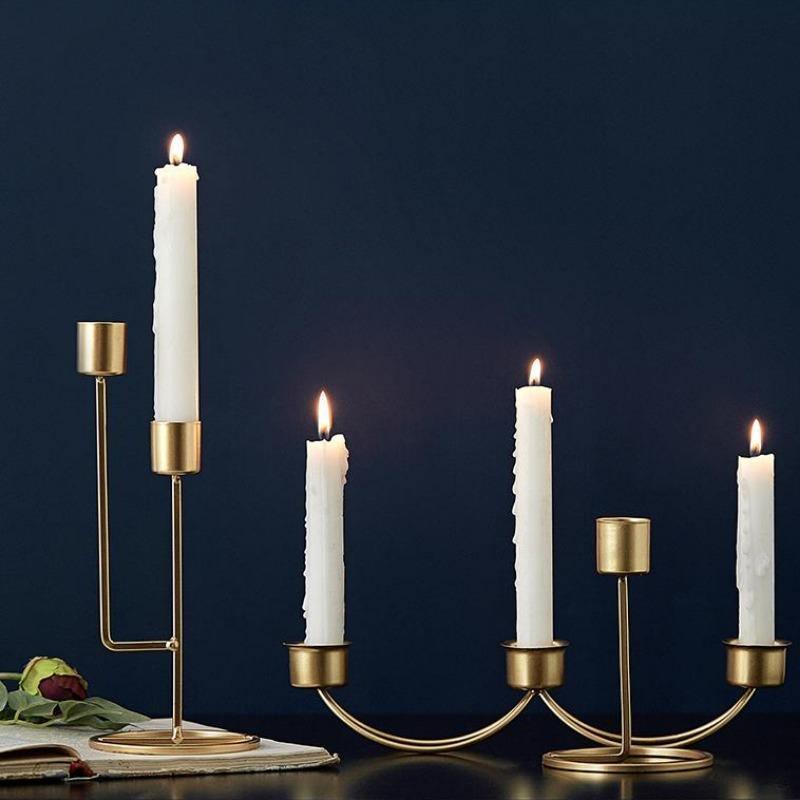 Frendorf | CandleLuxe Metall Kerzenhalter & Kandelaber | Modernes Design | In Gold & Schwarz erhältlich