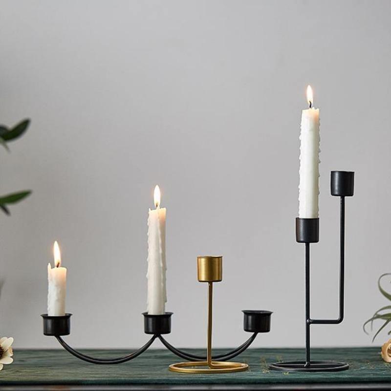 Frendorf | CandleLuxe Metall Kerzenhalter & Kandelaber | Modernes Design | In Gold & Schwarz erhältlich
