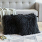 Frendorf | PlushFrost Weiches Kunstfell Kissenbezug | Flauschige Dekoration | Luxus-Kissenbezug für Sofa & Bett