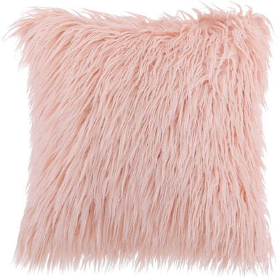Frendorf | PlushFrost Weiches Kunstfell Kissenbezug | Flauschige Dekoration | Luxus-Kissenbezug für Sofa & Bett
