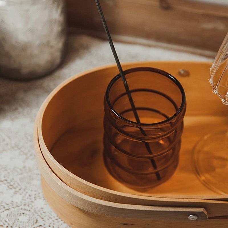 Frendorf | Bubblivio Bunte Glas-Getränkebecher | Handgefertigt | Einzigartiges Design | Perfekt für stilvolle Getränkepräsentation