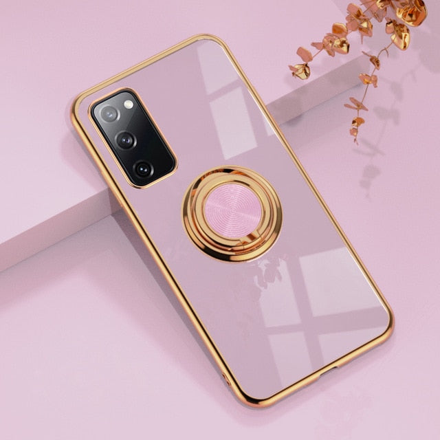 Frendorf | Luxuriöse Handyhülle mit royalem Plattierungsring für Samsung