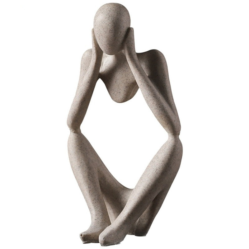 Frendorf | Nordic Abstract Einzigartige Denker Figurine Wohnkultur
