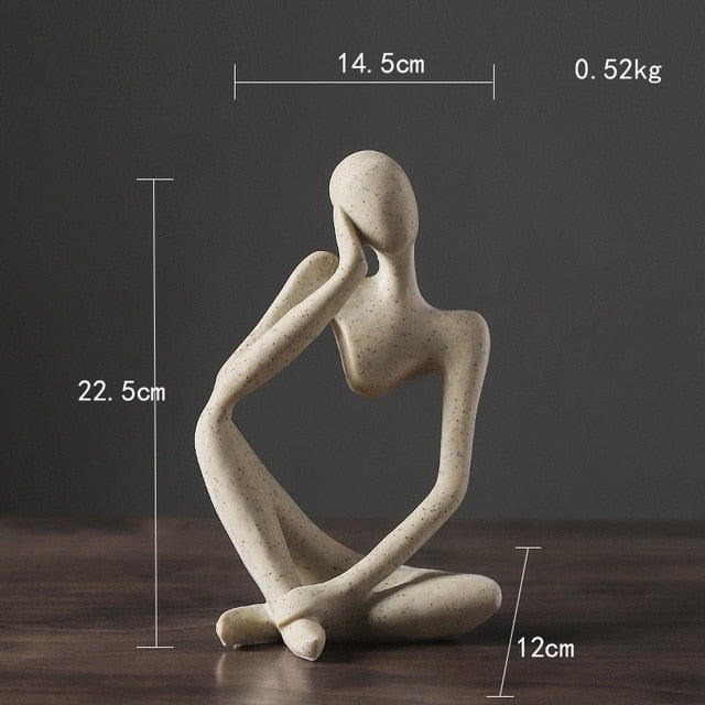 Frendorf | Nordic Abstract Einzigartige Denker Figurine Wohnkultur