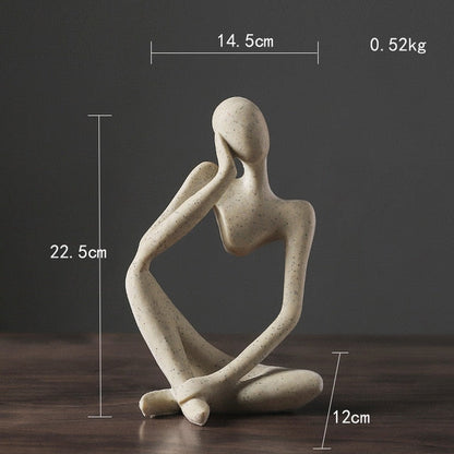 Frendorf | Nordic Abstract Einzigartige Denker Figurine Wohnkultur