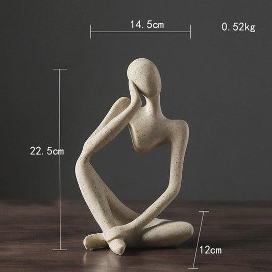 Frendorf | Nordic Abstract Einzigartige Denker Figurine Wohnkultur
