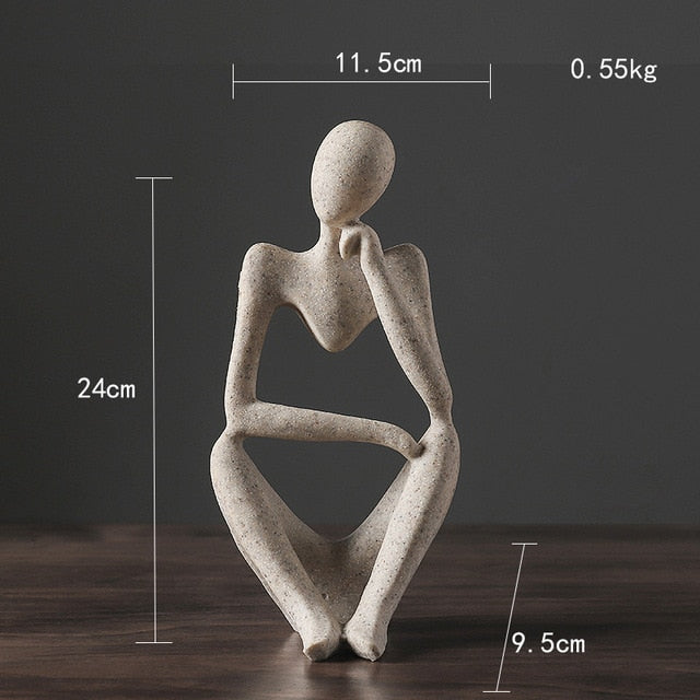 Frendorf | Nordic Abstract Einzigartige Denker Figurine Wohnkultur