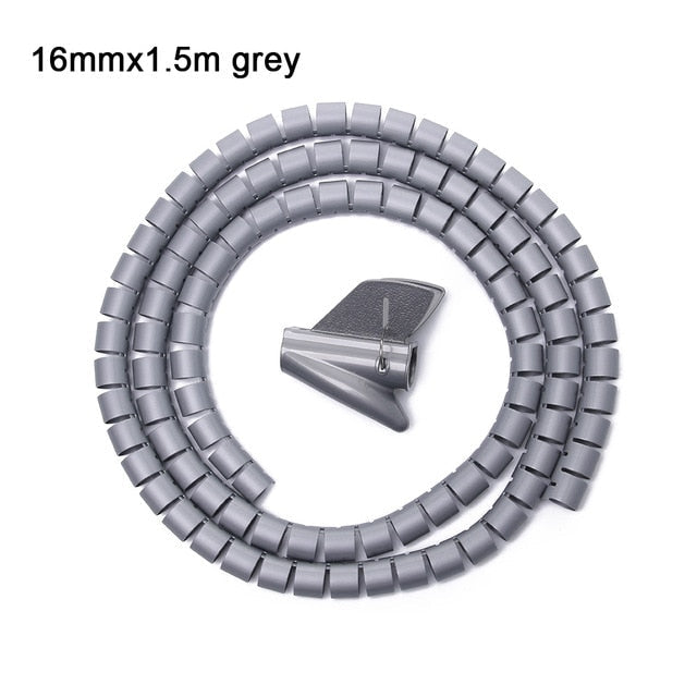 Frendorf | 2 Stück Flexible Spiral Kabel Aufbewahrungsorganisator