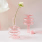 Frendorf | Rosivina Pink Glas Kerzenhalter & Vasen Set | Elegantes Design | Vielseitige Tischdekoration