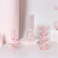 Frendorf | Rosivina Pink Glas Kerzenhalter & Vasen Set | Elegantes Design | Vielseitige Tischdekoration