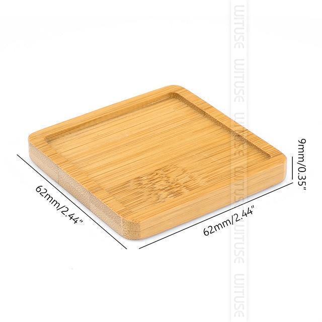 Frendorf | EcoTray Bambus Untersetzer für Blumentöpfe | Natürliche Pflanzenunterlagen in Verschiedenen Formen & Größen