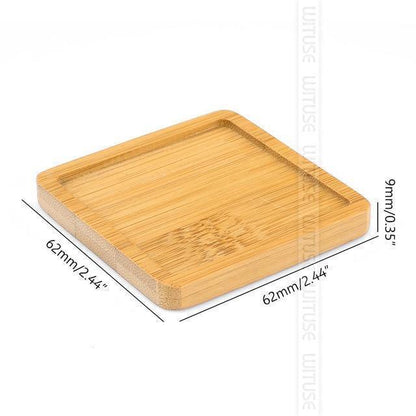 Frendorf | EcoTray Bambus Untersetzer für Blumentöpfe | Natürliche Pflanzenunterlagen in Verschiedenen Formen & Größen