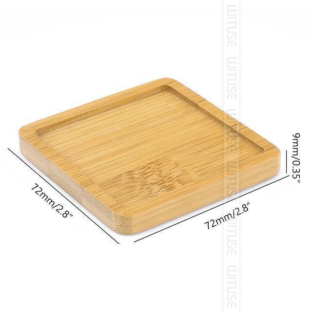 Frendorf | EcoTray Bambus Untersetzer für Blumentöpfe | Natürliche Pflanzenunterlagen in Verschiedenen Formen & Größen