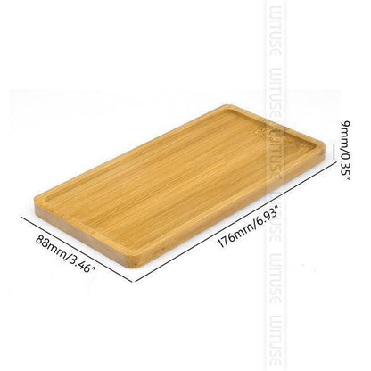 Frendorf | EcoTray Bambus Untersetzer für Blumentöpfe | Natürliche Pflanzenunterlagen in Verschiedenen Formen & Größen