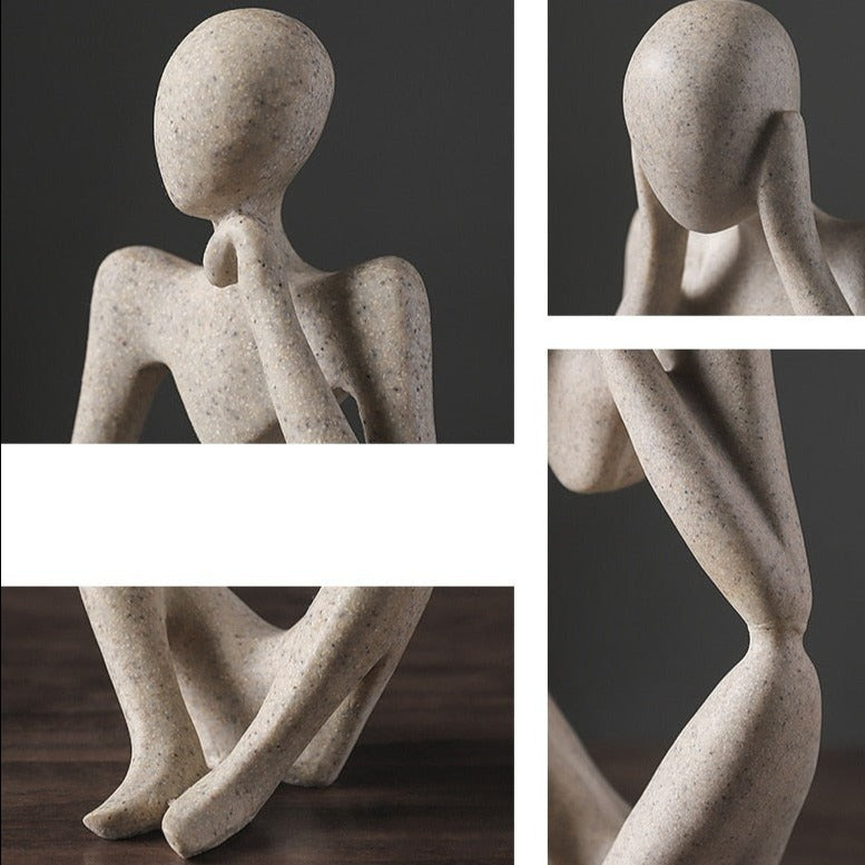 Frendorf | Nordic Abstract Einzigartige Denker Figurine Wohnkultur