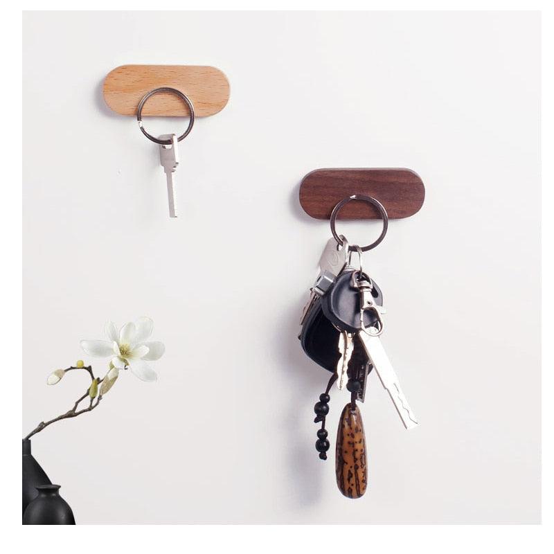 Frendorf | KeyMagnetic Holzschlüsselhalter | Magnetisch | Wandorganizer | Platzsparend | Moderner Look