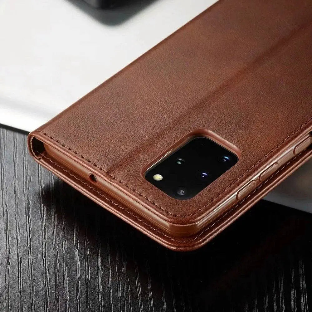 Frendorf | Vintage Echtleder Luxus Brieftasche Hülle für Samsung Galaxy Handys