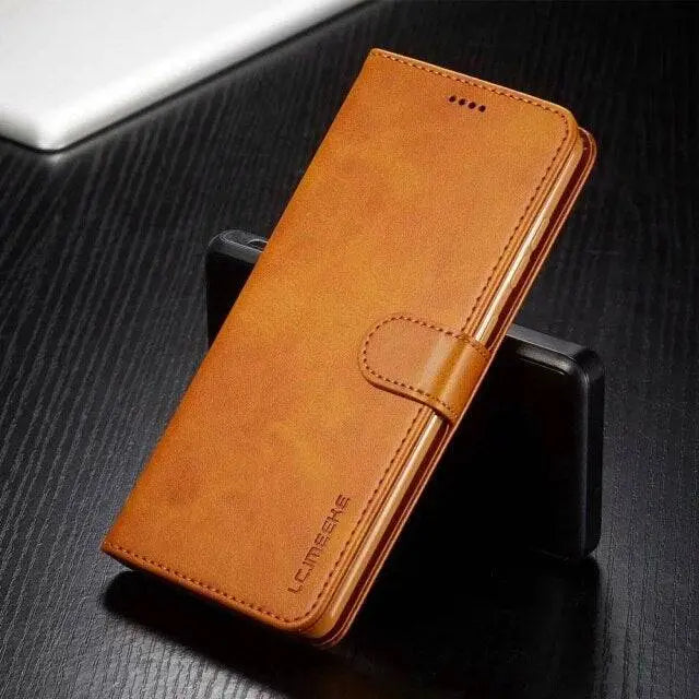 Frendorf | Vintage Echtleder Luxus Brieftasche Hülle für Samsung Galaxy Handys
