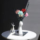 Frendorf | HandVase White Ceramic Blumenvasen | Kreatives Hand-Design | Stilvolle Tischdeko