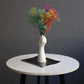 Frendorf | HandVase White Ceramic Blumenvasen | Kreatives Hand-Design | Stilvolle Tischdeko