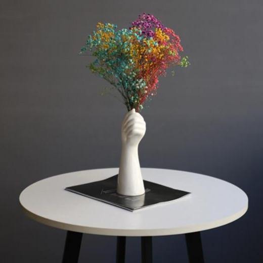 Frendorf | HandVase White Ceramic Blumenvasen | Kreatives Hand-Design | Stilvolle Tischdeko
