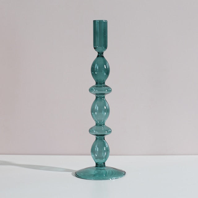 Nordic Stylischer Blasen-Glas Kerzenhalter