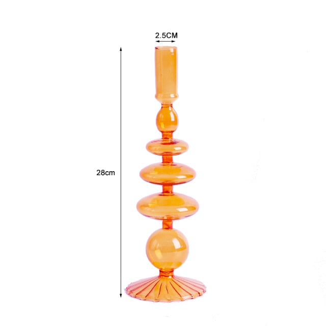 Nordic Stylischer Blasen-Glas Kerzenhalter