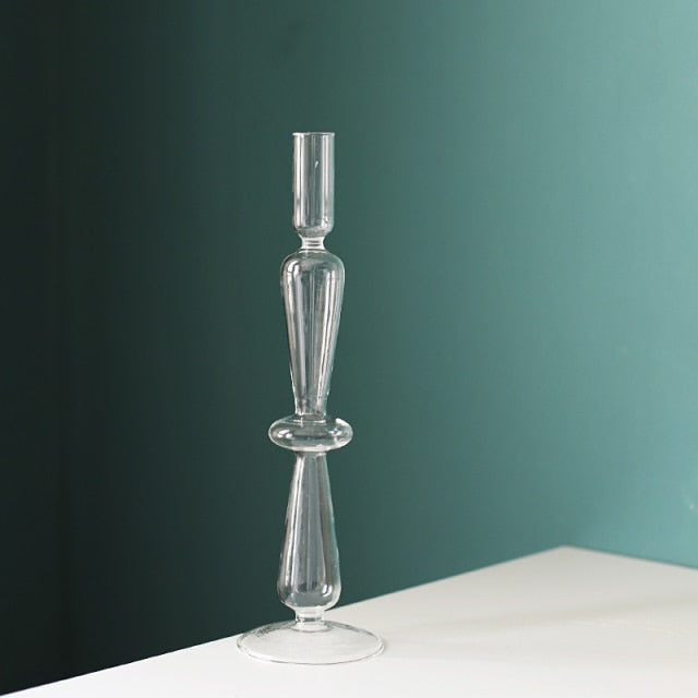 Nordic Stylischer Blasen-Glas Kerzenhalter