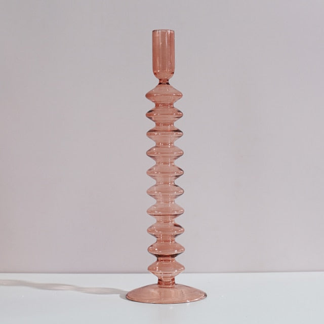 Nordic Stylischer Blasen-Glas Kerzenhalter