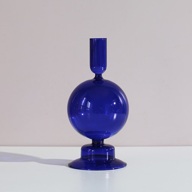 Nordic Stylischer Blasen-Glas Kerzenhalter